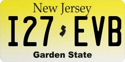 NJ license plate I27EVB