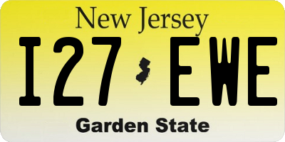 NJ license plate I27EWE