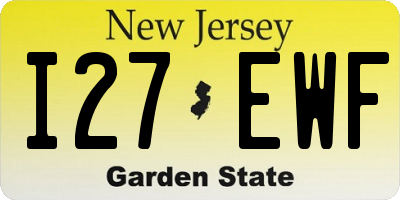 NJ license plate I27EWF