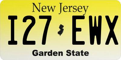 NJ license plate I27EWX