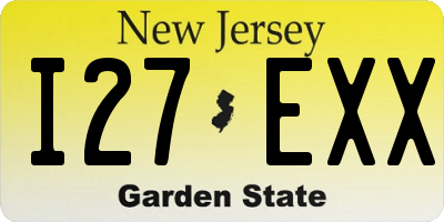 NJ license plate I27EXX