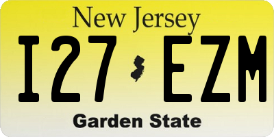 NJ license plate I27EZM