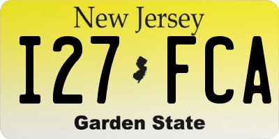NJ license plate I27FCA