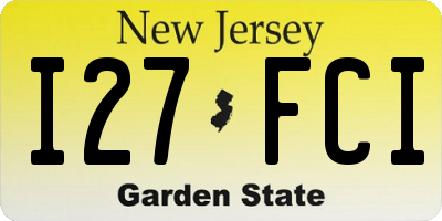NJ license plate I27FCI