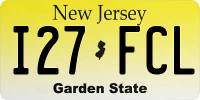 NJ license plate I27FCL