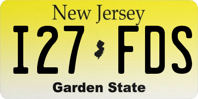 NJ license plate I27FDS