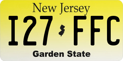 NJ license plate I27FFC