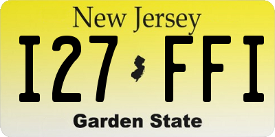 NJ license plate I27FFI