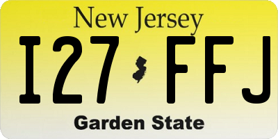 NJ license plate I27FFJ