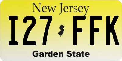 NJ license plate I27FFK