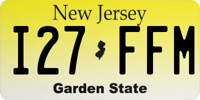 NJ license plate I27FFM
