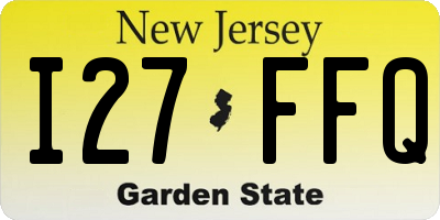 NJ license plate I27FFQ