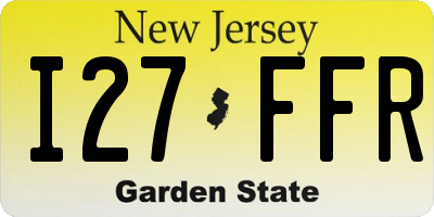 NJ license plate I27FFR