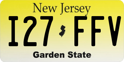 NJ license plate I27FFV