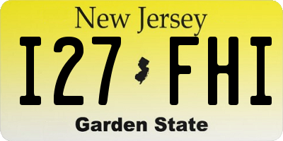 NJ license plate I27FHI
