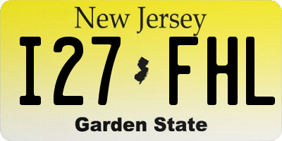 NJ license plate I27FHL