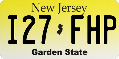 NJ license plate I27FHP