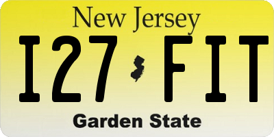 NJ license plate I27FIT