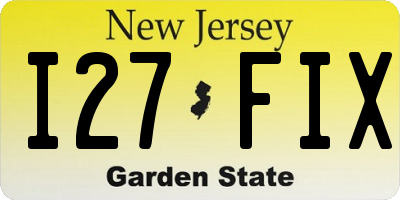 NJ license plate I27FIX