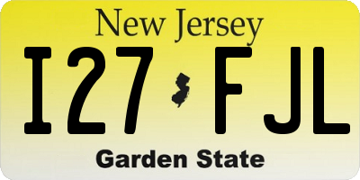 NJ license plate I27FJL