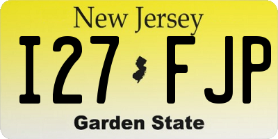 NJ license plate I27FJP