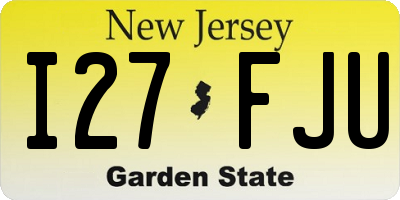 NJ license plate I27FJU