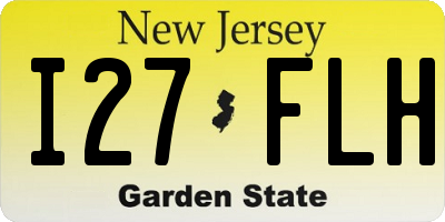 NJ license plate I27FLH