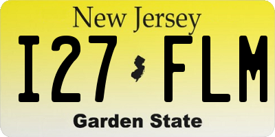 NJ license plate I27FLM