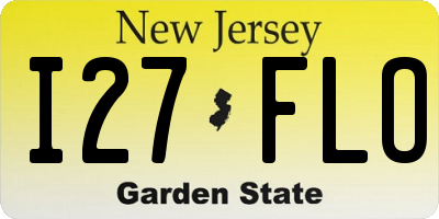 NJ license plate I27FLO