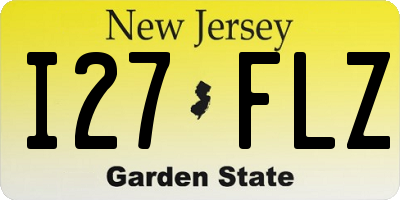 NJ license plate I27FLZ