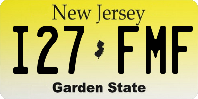 NJ license plate I27FMF
