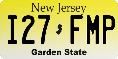 NJ license plate I27FMP