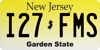 NJ license plate I27FMS