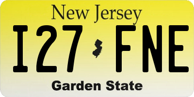 NJ license plate I27FNE