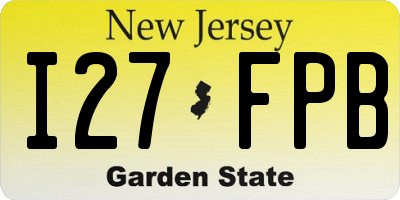 NJ license plate I27FPB