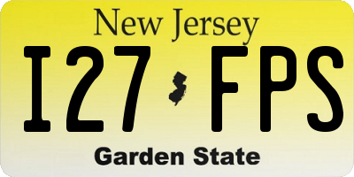 NJ license plate I27FPS