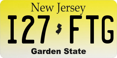 NJ license plate I27FTG