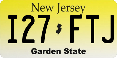 NJ license plate I27FTJ