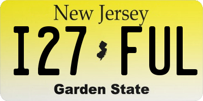 NJ license plate I27FUL