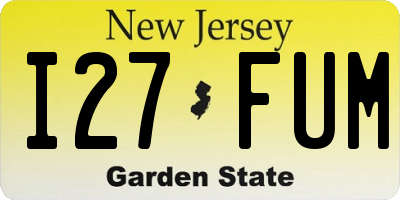 NJ license plate I27FUM