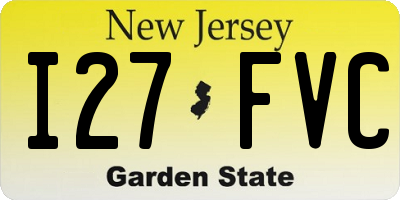 NJ license plate I27FVC
