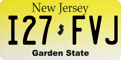 NJ license plate I27FVJ