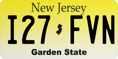 NJ license plate I27FVN