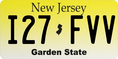 NJ license plate I27FVV