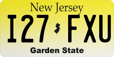 NJ license plate I27FXU