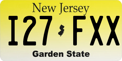 NJ license plate I27FXX