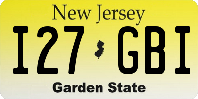NJ license plate I27GBI