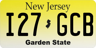 NJ license plate I27GCB