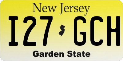 NJ license plate I27GCH