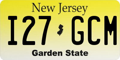 NJ license plate I27GCM